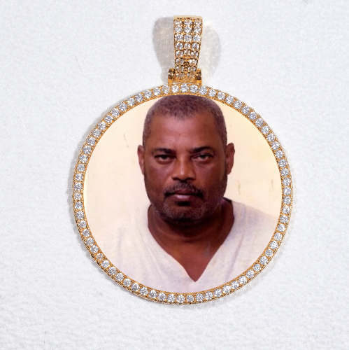 MEDIUM 3D CIRCLE CUSTOM PICTURE PENDANT