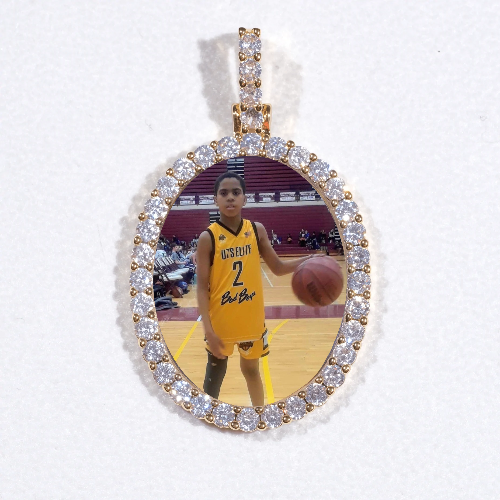 3D Oval Custom Picture Pendant
