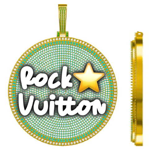 CUSTOM LETTER NECKLACE 3D BIG DISC