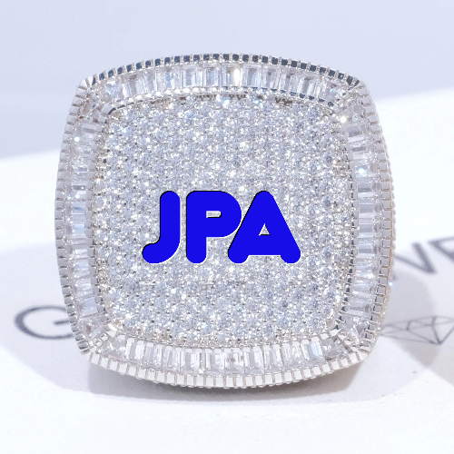 CUSTOM LETTER 3D ICED RING