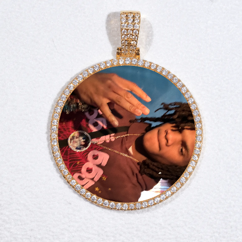 MEDIUM 3D CIRCLE CUSTOM PICTURE PENDANT