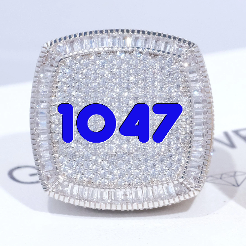 CUSTOM LETTER 3D ICED RING