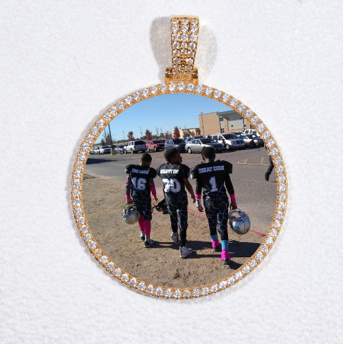 MEDIUM 3D CIRCLE CUSTOM PICTURE PENDANT