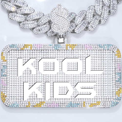 CUSTOM LETTER NECKLACE 3D COLORFUL SQUARE