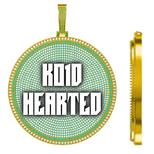 CUSTOM LETTER NECKLACE 3D BIG DISC