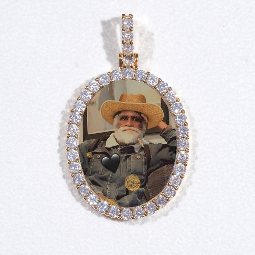 3D Oval Custom Picture Pendant