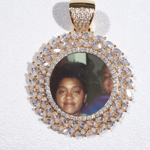 Large 3D Wheat Ear Custom Picture Pendant