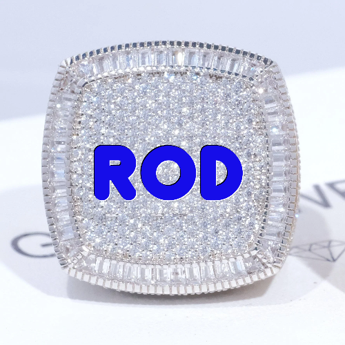 CUSTOM LETTER 3D ICED RING