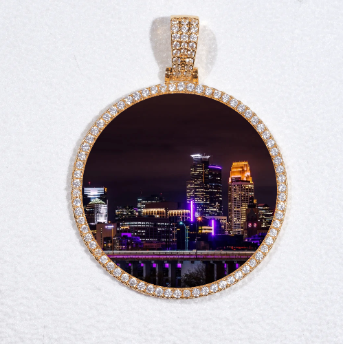 MEDIUM 3D CIRCLE CUSTOM PICTURE PENDANT