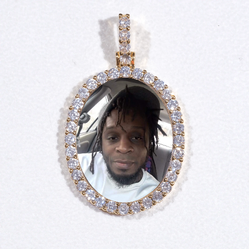 3D Oval Custom Picture Pendant