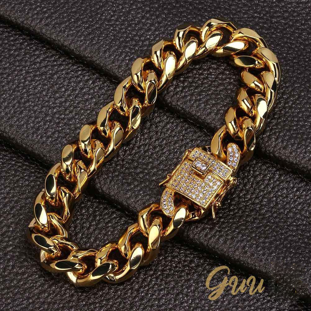 Iced Lock Cuban Link Bracelet