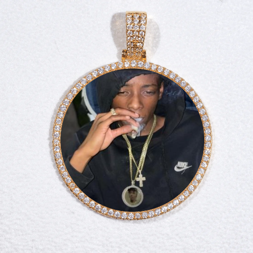 MEDIUM 3D CIRCLE CUSTOM PICTURE PENDANT