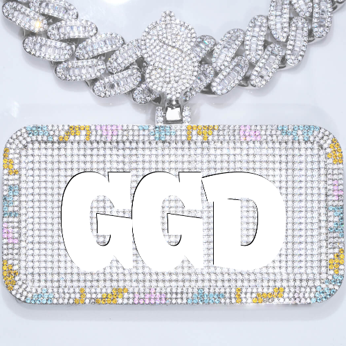CUSTOM LETTER NECKLACE 3D COLORFUL SQUARE