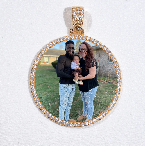 MEDIUM 3D CIRCLE CUSTOM PICTURE PENDANT