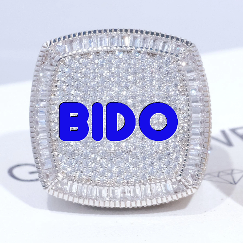 CUSTOM LETTER 3D ICED RING