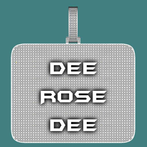CUSTOM LETTER NECKLACE 3D BIG SQUARE