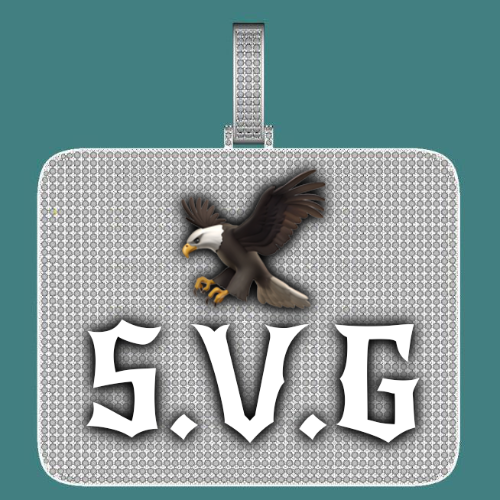CUSTOM LETTER NECKLACE 3D BIG SQUARE