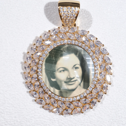 Large 3D Wheat Ear Custom Picture Pendant