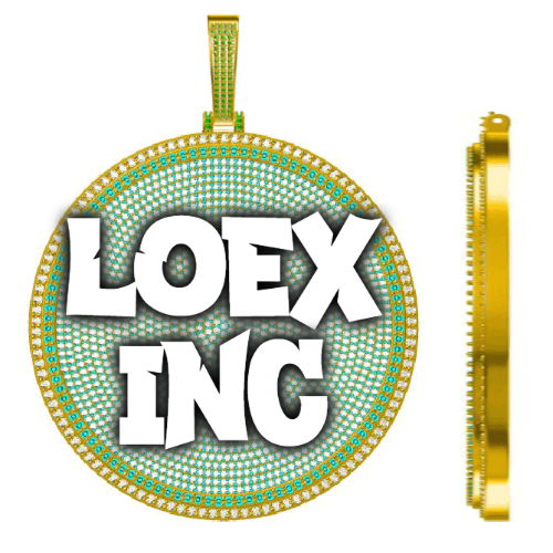 CUSTOM LETTER NECKLACE 3D BIG DISC