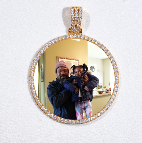MEDIUM 3D CIRCLE CUSTOM PICTURE PENDANT