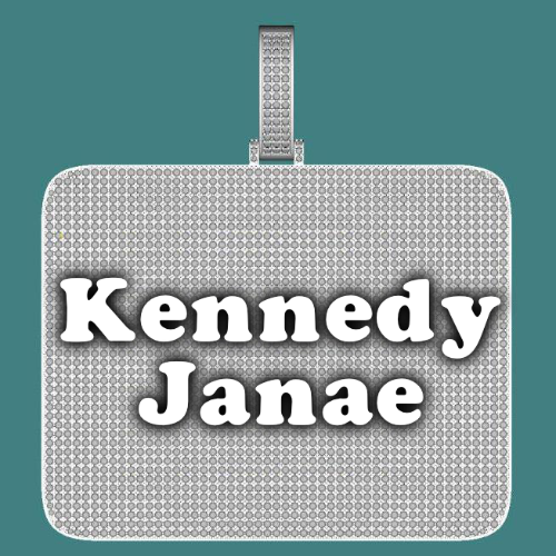 CUSTOM LETTER NECKLACE 3D BIG SQUARE