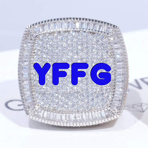 CUSTOM LETTER 3D ICED RING