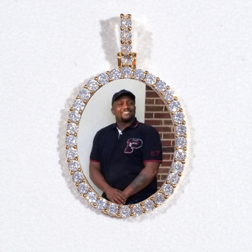 3D Oval Custom Picture Pendant