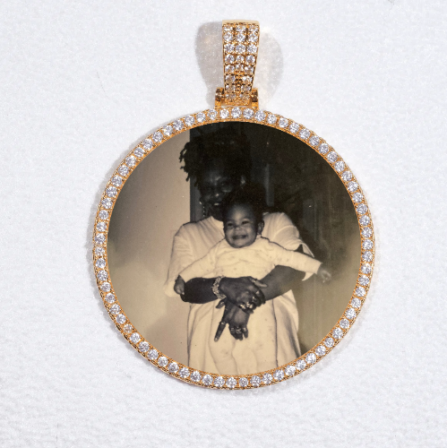 MEDIUM 3D CIRCLE CUSTOM PICTURE PENDANT