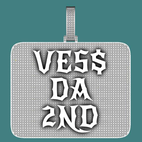 CUSTOM LETTER NECKLACE 3D BIG SQUARE