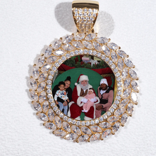 Large 3D Wheat Ear Custom Picture Pendant