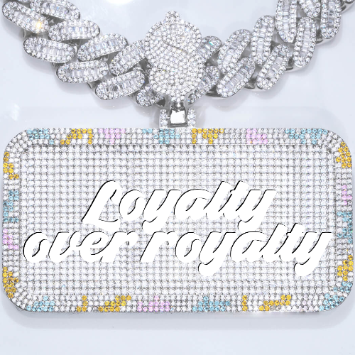 CUSTOM LETTER NECKLACE 3D COLORFUL SQUARE