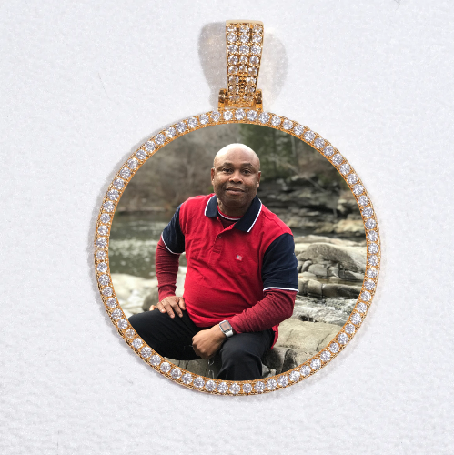 MEDIUM 3D CIRCLE CUSTOM PICTURE PENDANT