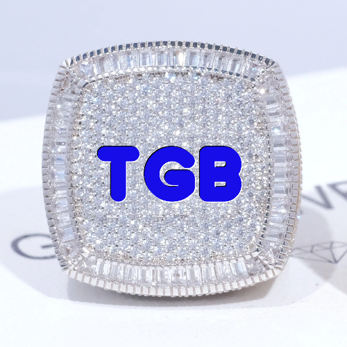 CUSTOM LETTER 3D ICED RING