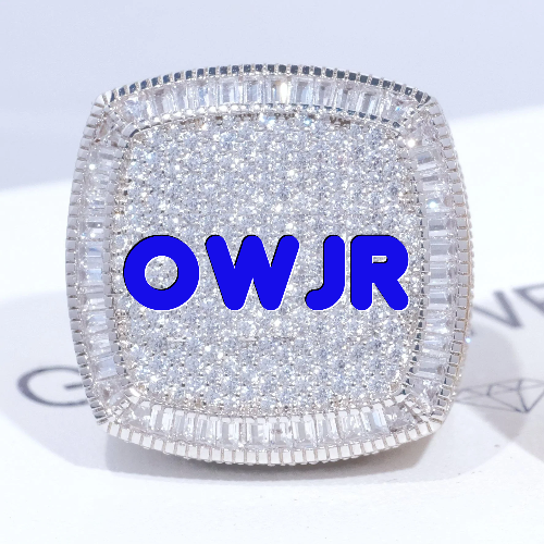 CUSTOM LETTER 3D ICED RING