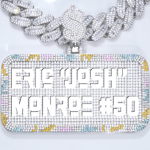 CUSTOM LETTER NECKLACE 3D COLORFUL SQUARE