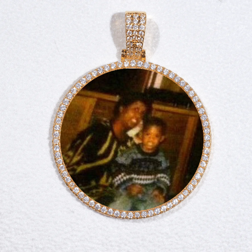 MEDIUM 3D CIRCLE CUSTOM PICTURE PENDANT