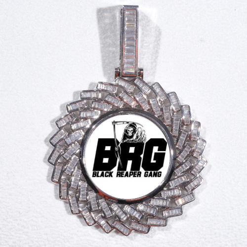 Large 3D Baguette Custom Picture Pendant