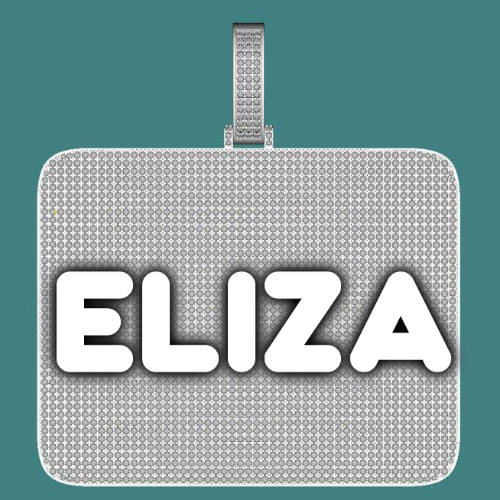 CUSTOM LETTER NECKLACE 3D BIG SQUARE