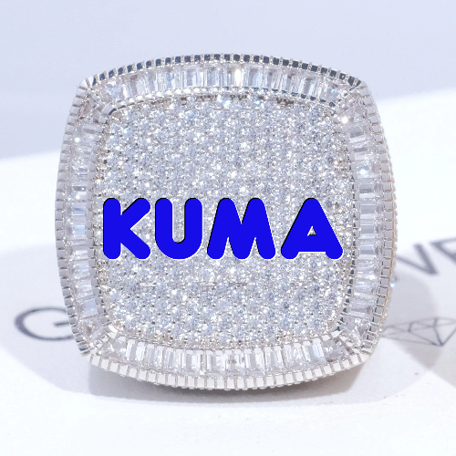CUSTOM LETTER 3D ICED RING
