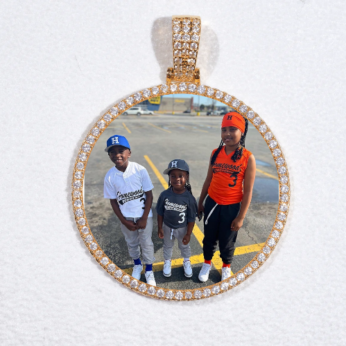 MEDIUM 3D CIRCLE CUSTOM PICTURE PENDANT
