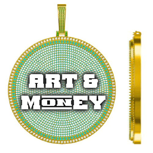 CUSTOM LETTER NECKLACE 3D BIG DISC