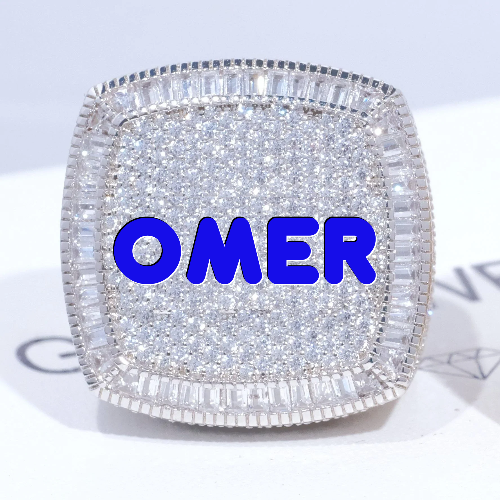CUSTOM LETTER 3D ICED RING