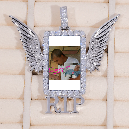 RIP WING 3D CUSTOM PICTURE PENDANT