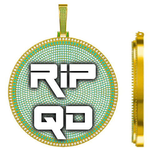 CUSTOM LETTER NECKLACE 3D BIG DISC