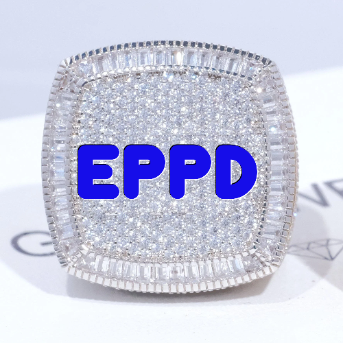 CUSTOM LETTER 3D ICED RING
