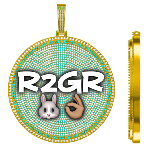 CUSTOM LETTER NECKLACE 3D BIG DISC
