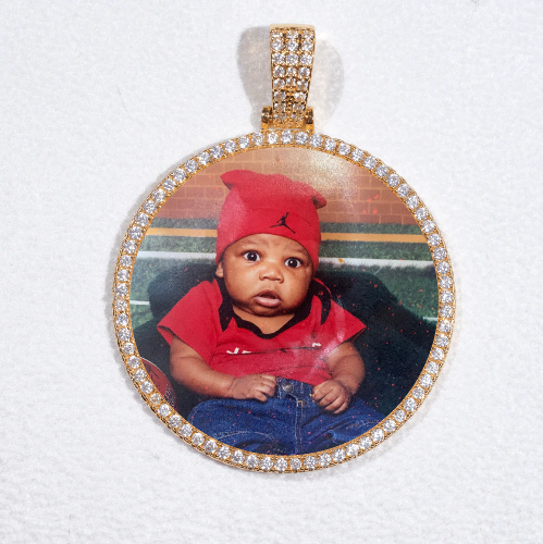 MEDIUM 3D CIRCLE CUSTOM PICTURE PENDANT