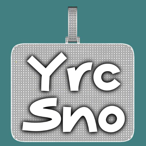 CUSTOM LETTER NECKLACE 3D BIG SQUARE
