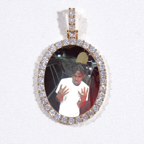 3D Oval Custom Picture Pendant