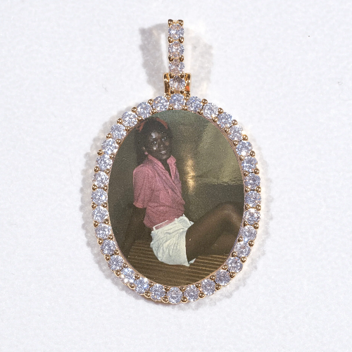 3D Oval Custom Picture Pendant